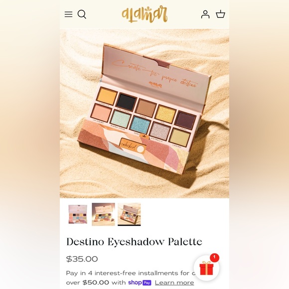 2/$30 ALAMAR COSMETICS DESTINOS EYESHADOW PALETTE - BRAND NEW IN THE BOX! - Picture 6 of 9